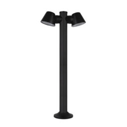 Luminosa Lighting Luminosa Cone Outdoor Twin Bollard Black, Ip54
