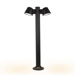 Luminosa Lighting Luminosa Cone Outdoor Twin Bollard Black, Ip54 - thumbnail 3