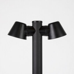 Luminosa Lighting Luminosa Cone Outdoor Twin Bollard Black, Ip54 - thumbnail 2