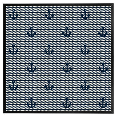 "Andrew Lee Anchors On Rope Pattern (Picutre Frame) / 24X24"" / Oak" - image 1