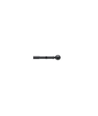 Unknown 22-25mm Ball End Metal Eyelet Extendable Curtain Pole Set - Black, 120-210Cm - image 1