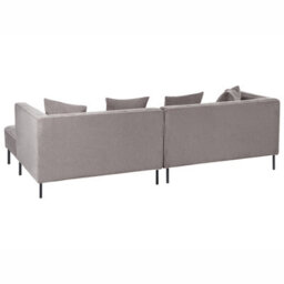 Beliani Corner Sofa 3 Seater Sater Chenille Taupe Left Hand - thumbnail 5