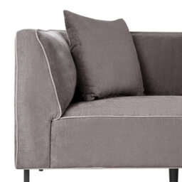 Beliani Corner Sofa 3 Seater Sater Chenille Taupe Left Hand - thumbnail 6