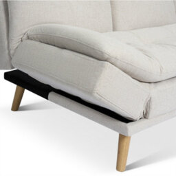 Bravich Soho Click Clack 4-In-1 Convertible 3 Seater Sofa Bed - Beige - thumbnail 8