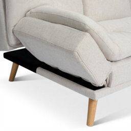 Bravich Soho Click Clack 4-In-1 Convertible 3 Seater Sofa Bed - Beige - thumbnail 7