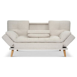 Bravich Soho Click Clack 4-In-1 Convertible 3 Seater Sofa Bed - Beige - thumbnail 4