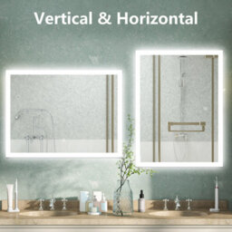 AVER-GROWTH Bathroom Mirror With Lights Demister Pad Anti-Fog Dimmable Touch/wall Switch Portrait/landscape Wall Mounted 800X600mm - thumbnail 5