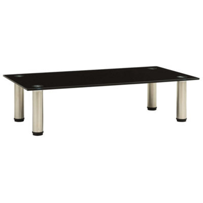 Walplus Tv Stand Black 60X35X17 Cm Tempered Glass - image 1