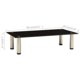 Walplus Tv Stand Black 60X35X17 Cm Tempered Glass - thumbnail 5