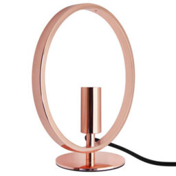 Long Life Lamps Company Modern Copper Table Lamp Rose Gold Ring Shade Bedside Desk Lamp M0176 - thumbnail 5