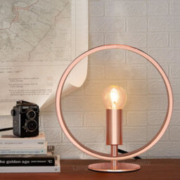 Long Life Lamps Company Modern Copper Table Lamp Rose Gold Ring Shade Bedside Desk Lamp M0176 - thumbnail 6