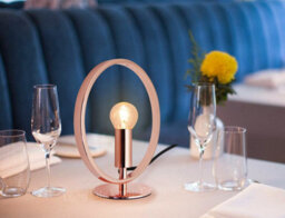 Long Life Lamps Company Modern Copper Table Lamp Rose Gold Ring Shade Bedside Desk Lamp M0176 - thumbnail 8