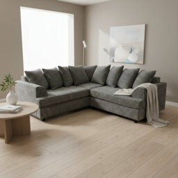 Abakus Direct Ferguson Chenille Corner Sofa With Deep Seats And Angular Arms - thumbnail 3