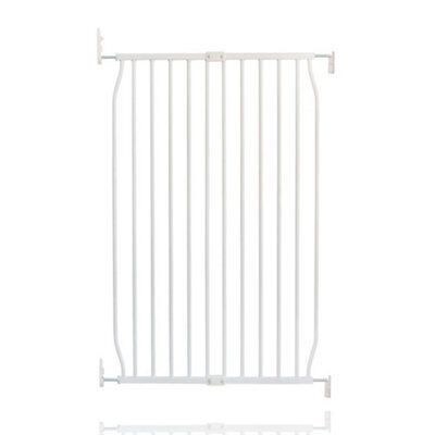 Safetots Extra Tall Eco Screw Fit Baby Gate, White, 70Cm - 80Cm, Extra Tall Gate 100Cm In Height, Stair Gate For Baby - image 1