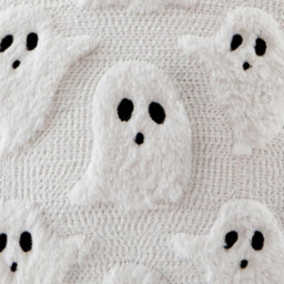 Halloween Decorations Outdoor Pillow Covers 18X18 Inch Set Of 2 White Ghost Throw Pillow Cases Soft Plush Decorative Cushion Case - thumbnail 2