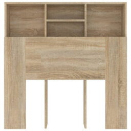 Berkfield Headboard Cabinet Sonoma Oak 100X19X103.5 Cm - thumbnail 4