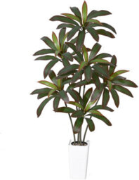 London Boutique 180 Cm Artificial Dracaena Tree, Faux Indoor Plant In Pot, Silk Leaves, Wood Trunk, Floor Tree Decor - thumbnail 8