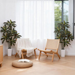London Boutique 180 Cm Artificial Dracaena Tree, Faux Indoor Plant In Pot, Silk Leaves, Wood Trunk, Floor Tree Decor - thumbnail 6