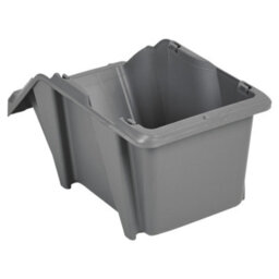 Urbn-Living Urbnliving 10Cm Height G-15 Grey Plastic Wall Mounted Stacking Storage Organiser Bins Tool Diy Shelving Rack 1 Drawer - thumbnail 2