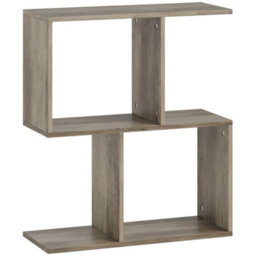 Wyld Haus Filo Grey Narrow S-Shaped Side Table With 3-Tier Storage, Melamine Top, Compact Indoor End Table - thumbnail 2