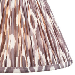 Loops Elegant 30Cm Handcrafted Tapered Cylinder Lamp Shade In Pearl Grey Fabric - thumbnail 2