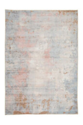 Loomed Beige Pastel Pink Distressed Abstract Washable Living Room Area Rug 160Cm X 230Cm - thumbnail 2