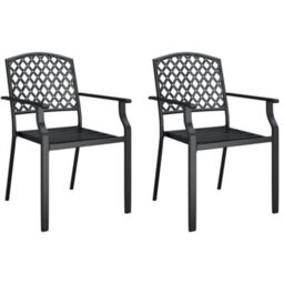 Berkfield 3 Piece Garden Dining Set Anthracite Steel - thumbnail 4