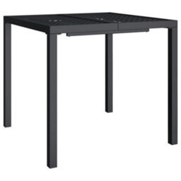 Berkfield 3 Piece Garden Dining Set Anthracite Steel - thumbnail 7