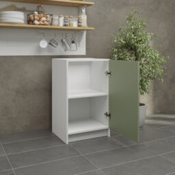 Jd Greta Kitchen Base Unit 500mm Storage Cabinet With Door Shelf 50Cm - Sage Green Matt - thumbnail 3