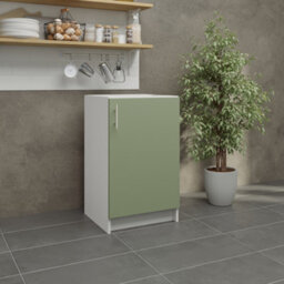 Jd Greta Kitchen Base Unit 500mm Storage Cabinet With Door Shelf 50Cm - Sage Green Matt - thumbnail 2