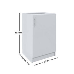Jd Greta Kitchen Base Unit 500mm Storage Cabinet With Door Shelf 50Cm - Sage Green Matt - thumbnail 4