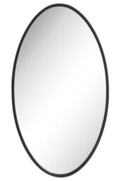 MirrorOutlet The Ovale Black Metal Framed Oval Mirror 180 X 100Cm - thumbnail 2