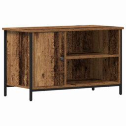 Berkfield Tv Cabinet Old Wood 80X40X50 Cm Engineered Wood And Steel - thumbnail 2