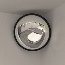 Berkfield Indoor Convex Traffic Mirror Black Diameter 40 Cm Acrylic