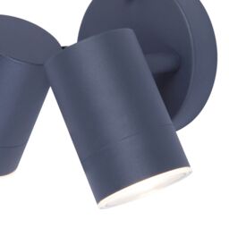 GoodHome Candiac Adjustable Matt Dark Grey Mains-Powered Integrated Led Outdoor Double Contemporary Wall Light 760Lm (Dia)6Cm - thumbnail 4