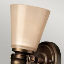 Luminosa Lighting Elstead Mayflower 1 Light Wall Light Olde Bronze Glass Shade, E27 - thumbnail 3