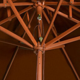Berkfield Double Decker Parasol With Wooden Pole Terracotta 270 Cm - thumbnail 5