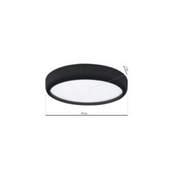 Milagro Gea Black Led Ceiling Lamp A Stylish Contemporary 39Cm 36W Light With Remote Control And Low Energy Light Source - thumbnail 6