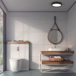 Milagro Gea Black Led Ceiling Lamp A Stylish Contemporary 39Cm 36W Light With Remote Control And Low Energy Light Source - thumbnail 4