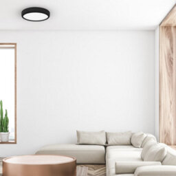 Milagro Gea Black Led Ceiling Lamp A Stylish Contemporary 39Cm 36W Light With Remote Control And Low Energy Light Source - thumbnail 2