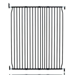 Safetots Extra Tall Eco Screw Fit Baby Gate, Black, 120Cm - 130Cm, Extra Tall Gate 100Cm In Height, Stair Gate For Baby - thumbnail 1