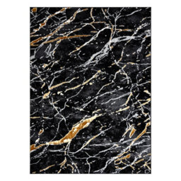 RugsX Carpet Allure 1963 Marble - Structural, Stylish, Glamour Black Gold 200X290 Cm - thumbnail 2