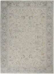 Light Grey Bordered Floral ,traditional Persian Rug For Bedroom & Living Room-69Cm X 310Cm - thumbnail 8