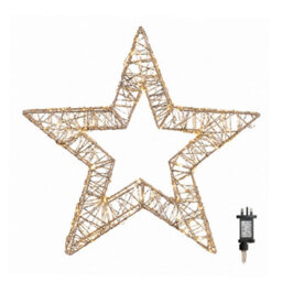 Samuel Alexander 50Cm Gold Light Up Christmas Star With 240 Warm White Leds & Timer - thumbnail 8