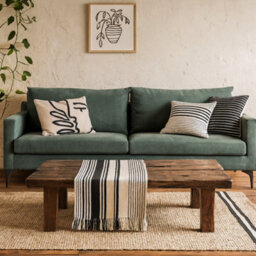 Wyld Haus Buenafuente 3-Seater Sofa In Green Velvet - thumbnail 2