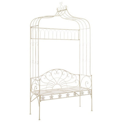 Walplus Garden Bench 122 Cm Iron Antique White - image 1