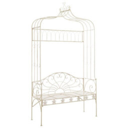 Walplus Garden Bench 122 Cm Iron Antique White - thumbnail 1