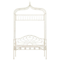 Walplus Garden Bench 122 Cm Iron Antique White - thumbnail 2