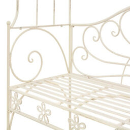 Walplus Garden Bench 122 Cm Iron Antique White - thumbnail 5
