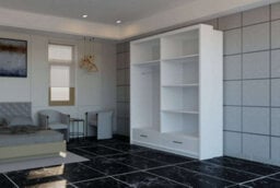 Sliding Wardrobes 4 u LTD Modern High Gloss And Mirrored Sliding Wardrobe White 150Cm - thumbnail 2